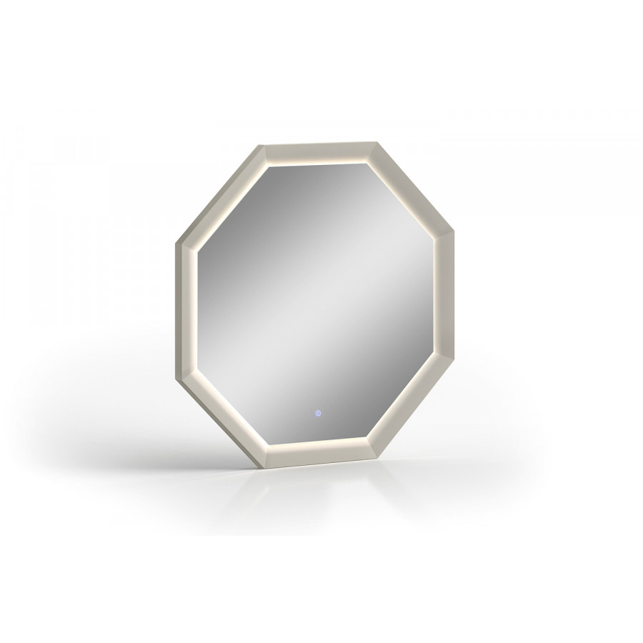 Whiteline - Chloe Hexagonal Mirror in Gray