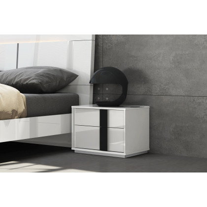 Whiteline Kimberly Small Nightstand - White