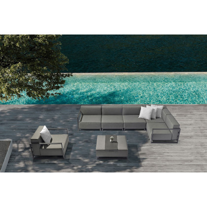 Whiteline - Sensation Ottoman in Gray