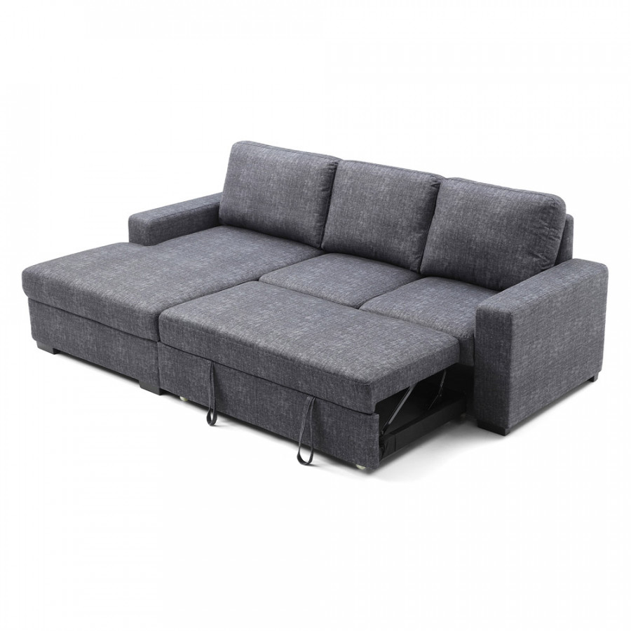 Whiteline Elga Sectional - Dark Gray, Left-Chaise