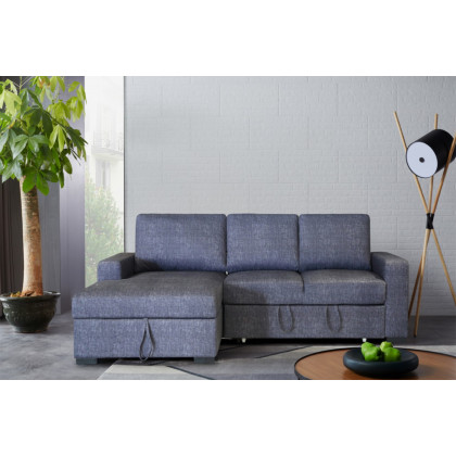 Whiteline Elga Sectional - Dark Gray, Left-Chaise