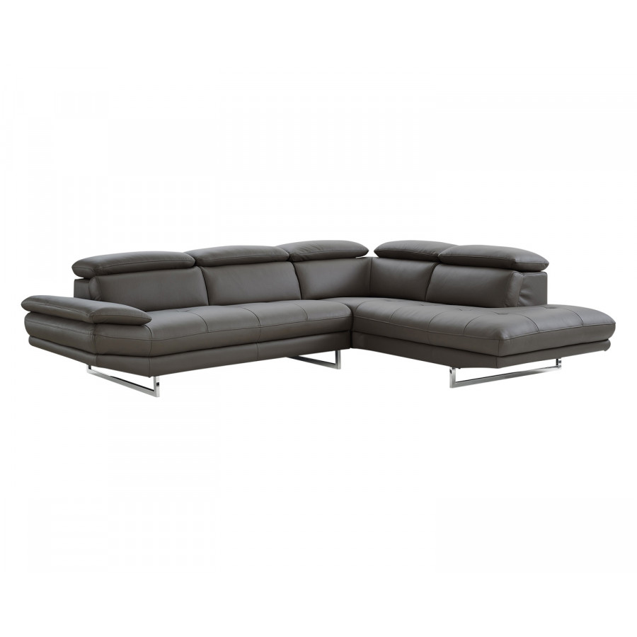 Whiteline Pandora Sectional - Dark Gray, Right-Chaise