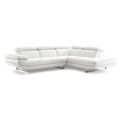 Whiteline Pandora Sectional - White, Right-Chaise