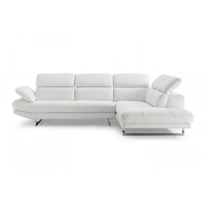 Whiteline Pandora Sectional - White, Right-Chaise