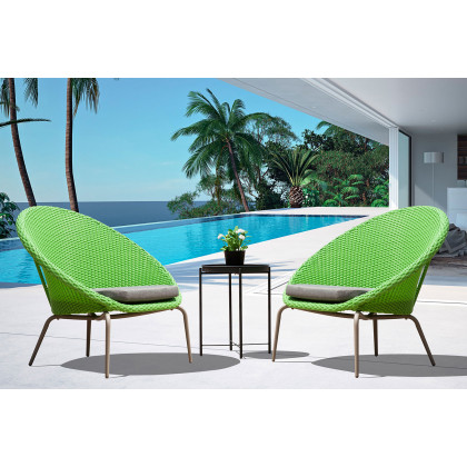 Whiteline - Drake Outdoor Side Table in Gray