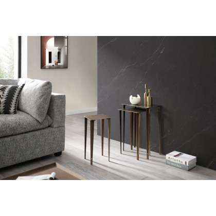 Whiteline Nia Medium Nest Side Table - Bronze
