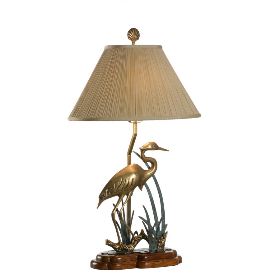 Wildwood - Wading Crane Lamp in Hand Finished, Brass