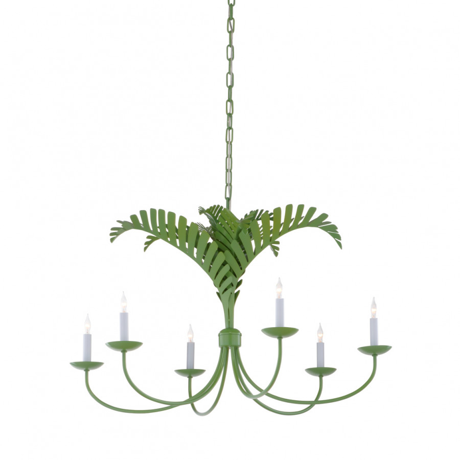 Wildwood Royal Palm Chandelier - Green