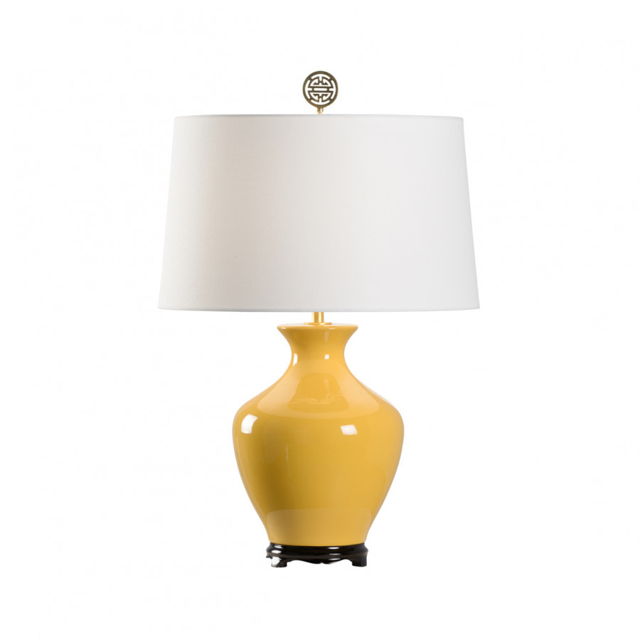 Wildwood Parkway Lamp - Spicy Mustard Glaze, Ceramic/Porcelain
