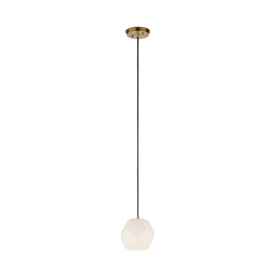 Wildwood - Indicus Pendant in Antique Brass/Black/White, Metal