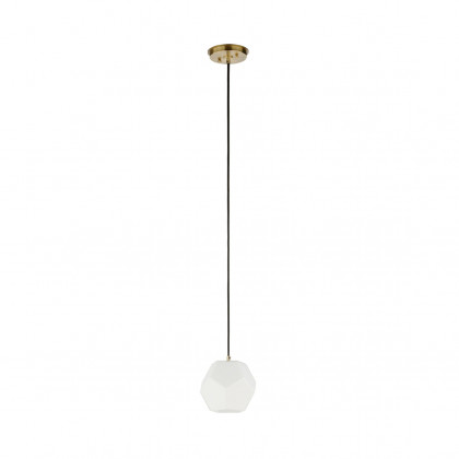 Wildwood - Indicus Pendant in Antique Brass/Black/White, Metal