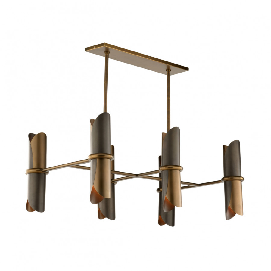 Wildwood - Stockman Chandelier in Antique Brass/Bronze, Metal