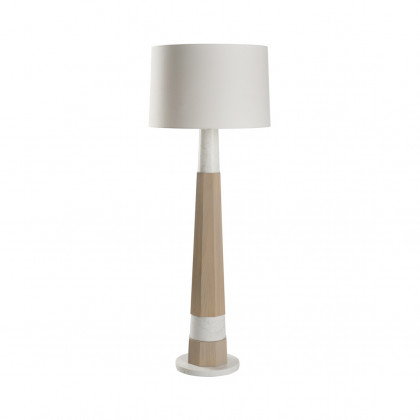Wildwood - Laurence Floor Lamp in Natural White, Wood