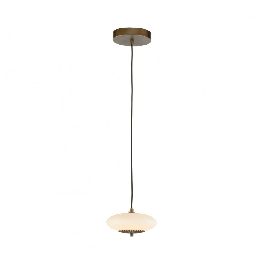 Wildwood - Collier Pendant in Antique Brass/Milk, Metal