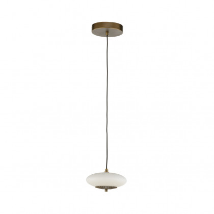 Wildwood - Collier Pendant in Antique Brass/Milk, Metal