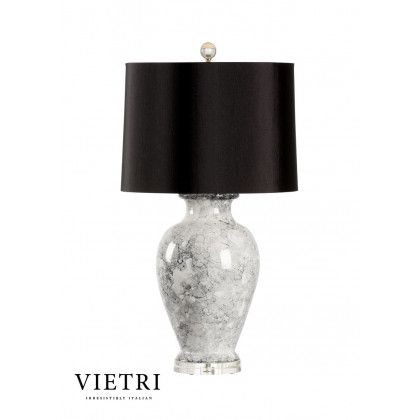 Wildwood Argento Lamp - Aged Cream/Black Glaze, Ceramic/Porcelain