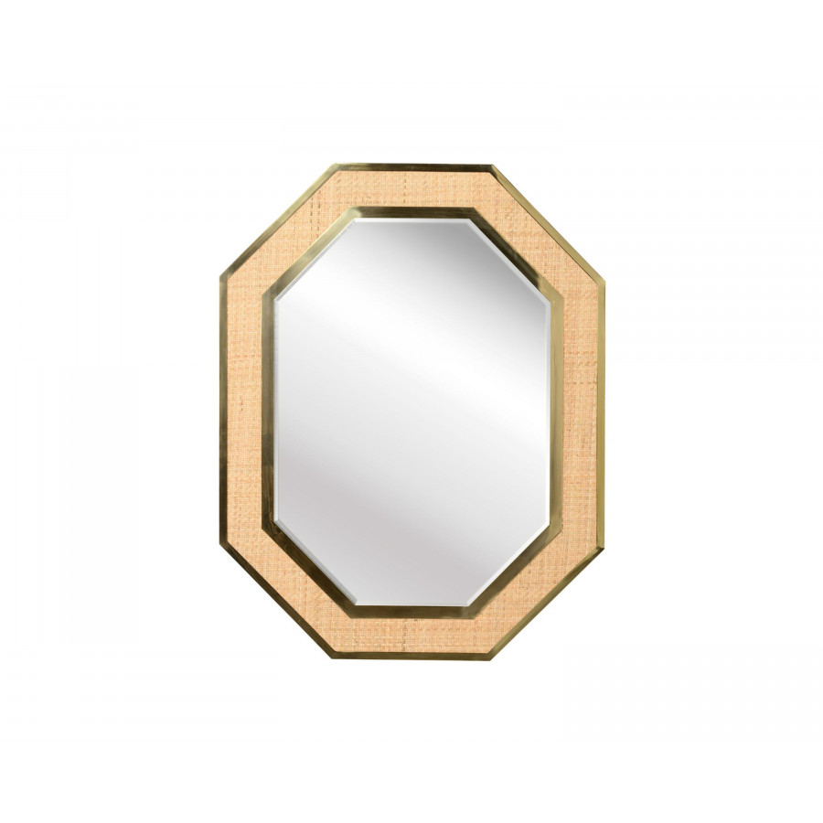 Wildwood - Dunbar Mirror in Antique/Natural, Brass