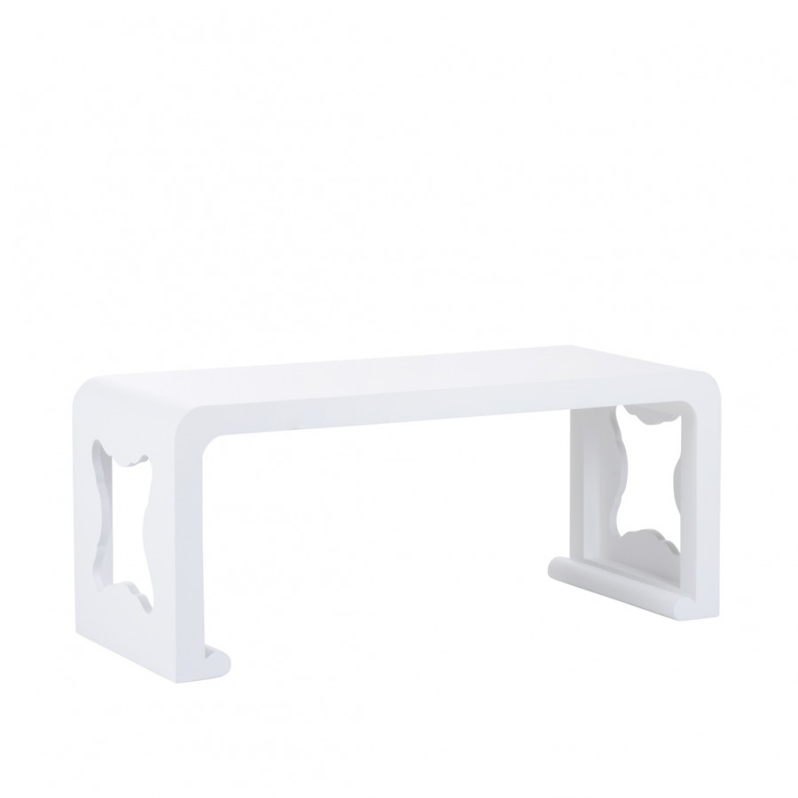 Wildwood - Brisas Shaped Coffee Table in White, Wood