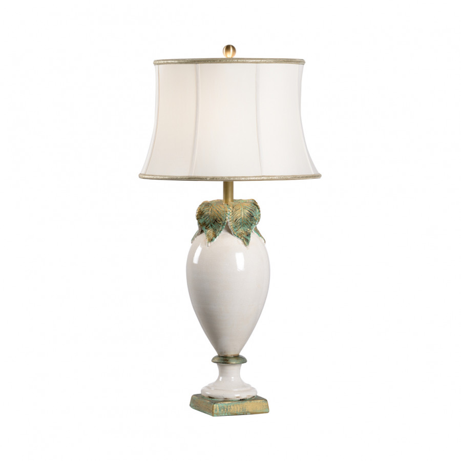 Wildwood - Vitale Lamp in Old White Crackle Glaze, Florentine Ceramic