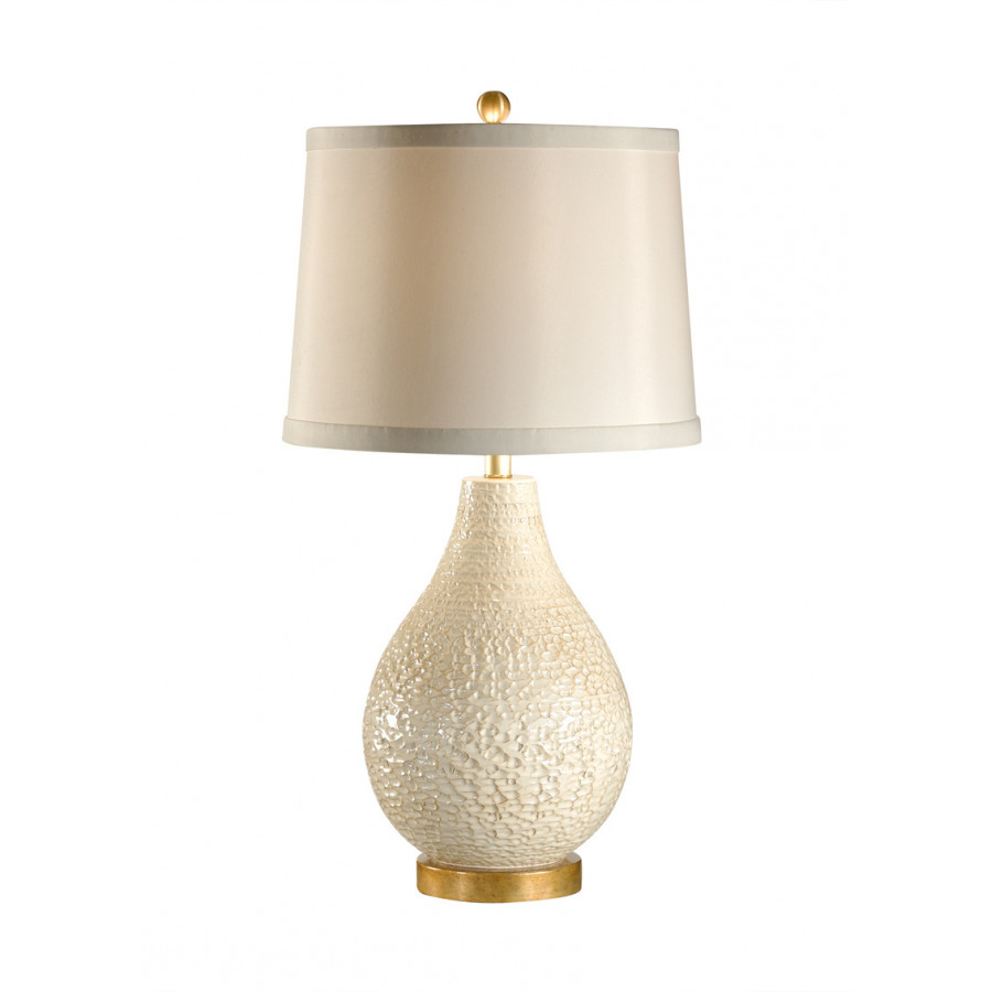 Wildwood - Capri Lamp in Old White Glaze, Ceramic/Porcelain