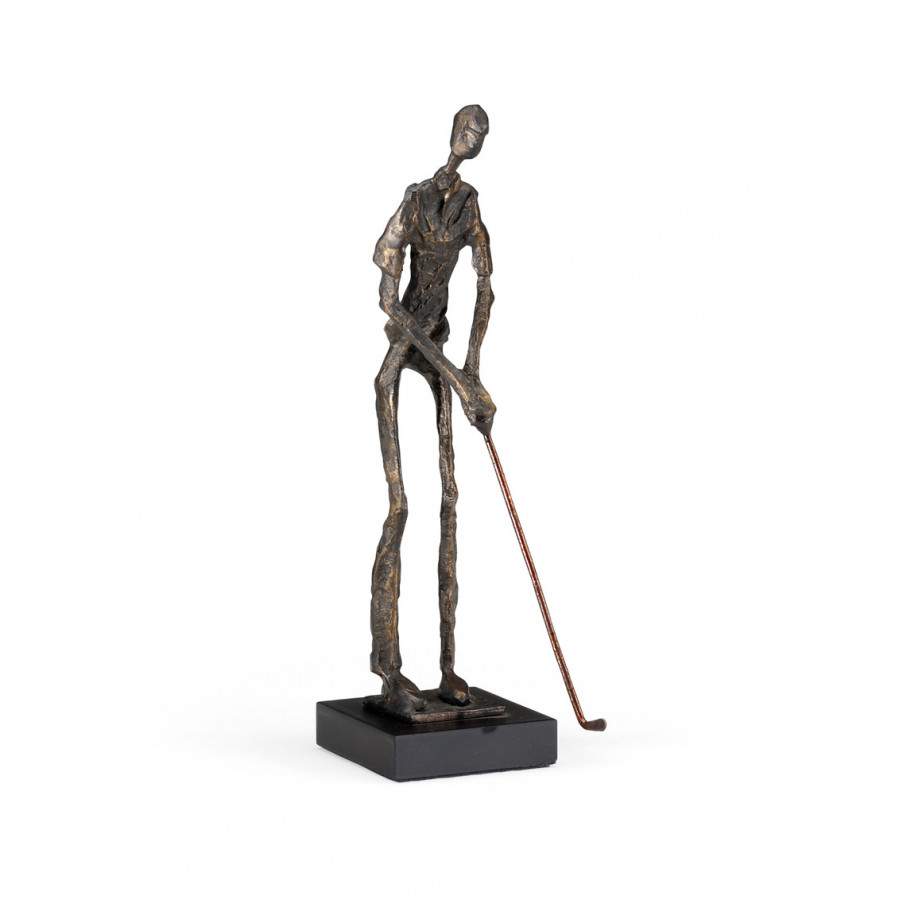 Wildwood - Putting Golfer in Old Bronze, Metal