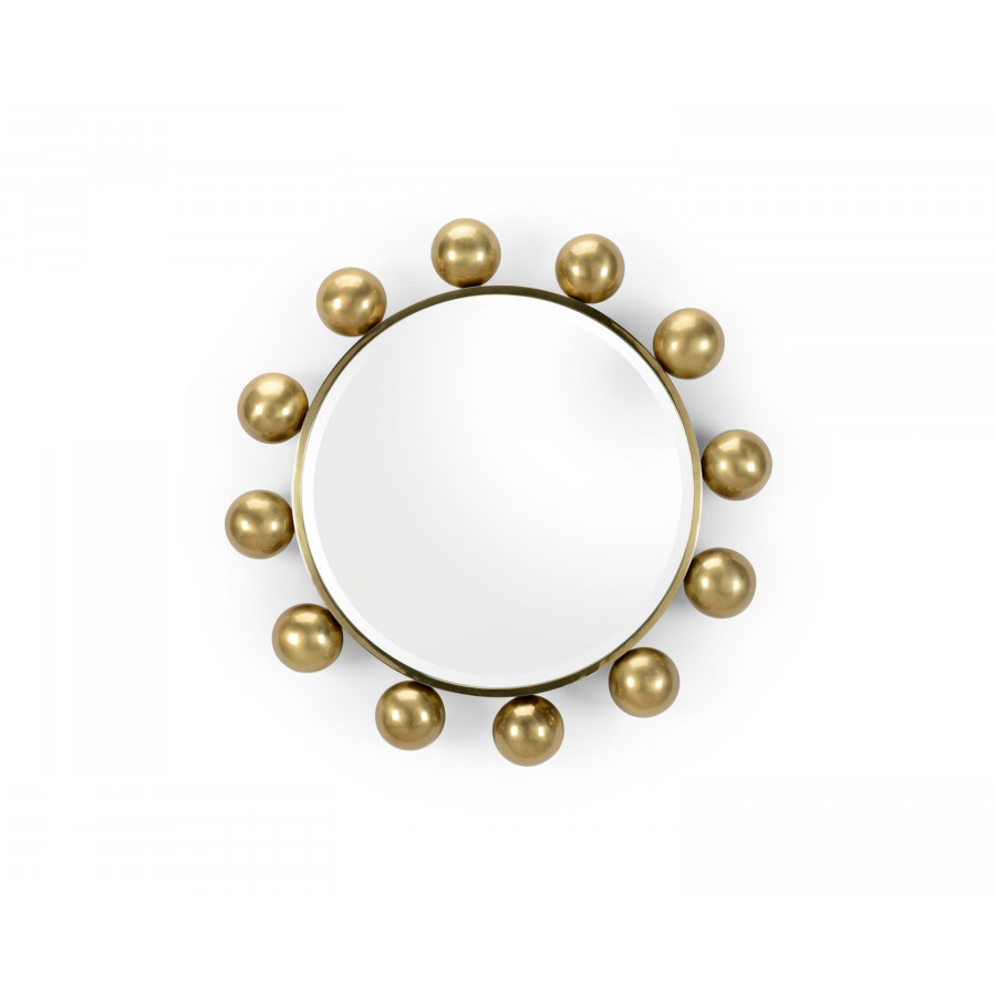Wildwood - Round-A-Bout Mirror in Antique Brass, Large