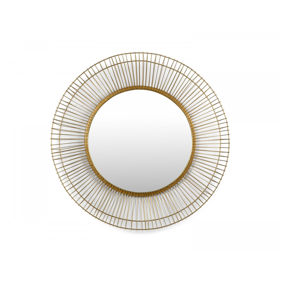 Wildwood - Lorna Mirror in Brass/Plain/Clear, Iron