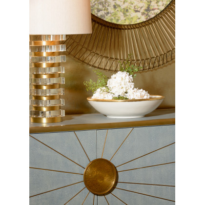 Wildwood - Lorna Mirror in Brass/Plain/Clear, Iron