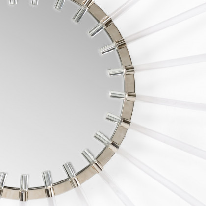 Wildwood - Adriana Mirror in Polished Nickel/Clear/Plain, Small