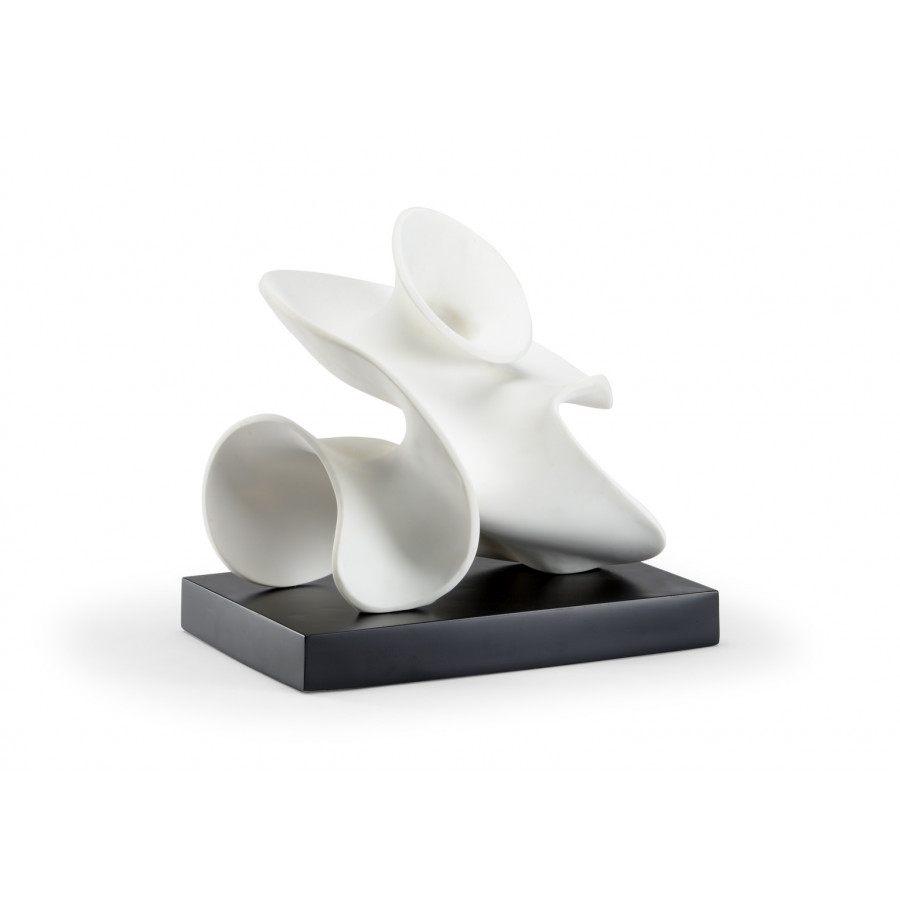 Wildwood - Edna Sculpture in Matte White/Black, Composite