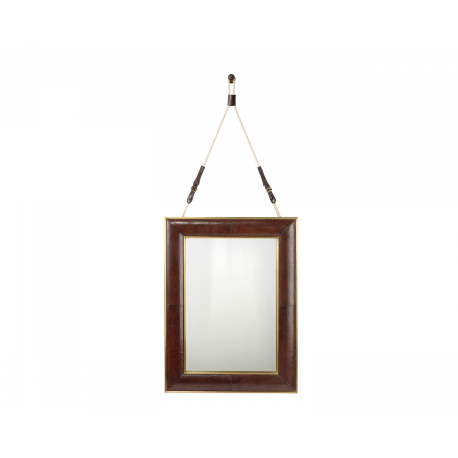 Wildwood - Port Of Savannah Mirror in Brown/Brushed Brass/Plain, Small