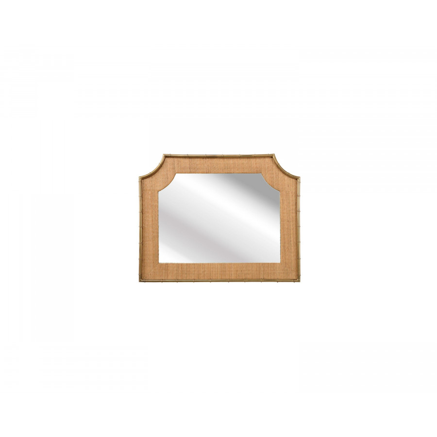 Wildwood - Com Amore Vanity Mirror in Antique Brass/Natural/Clear, Iron