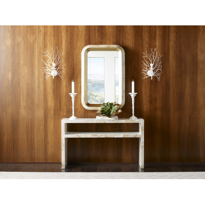 Wildwood - Gold Shellebrations Mirror in Natural White/Gold/Plain, Shell