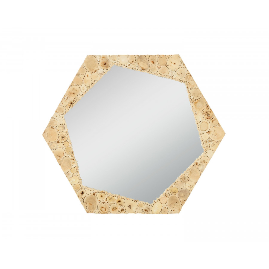 Wildwood - Jekyll Mirror in Natural Brown/Clear/Plain, Wood