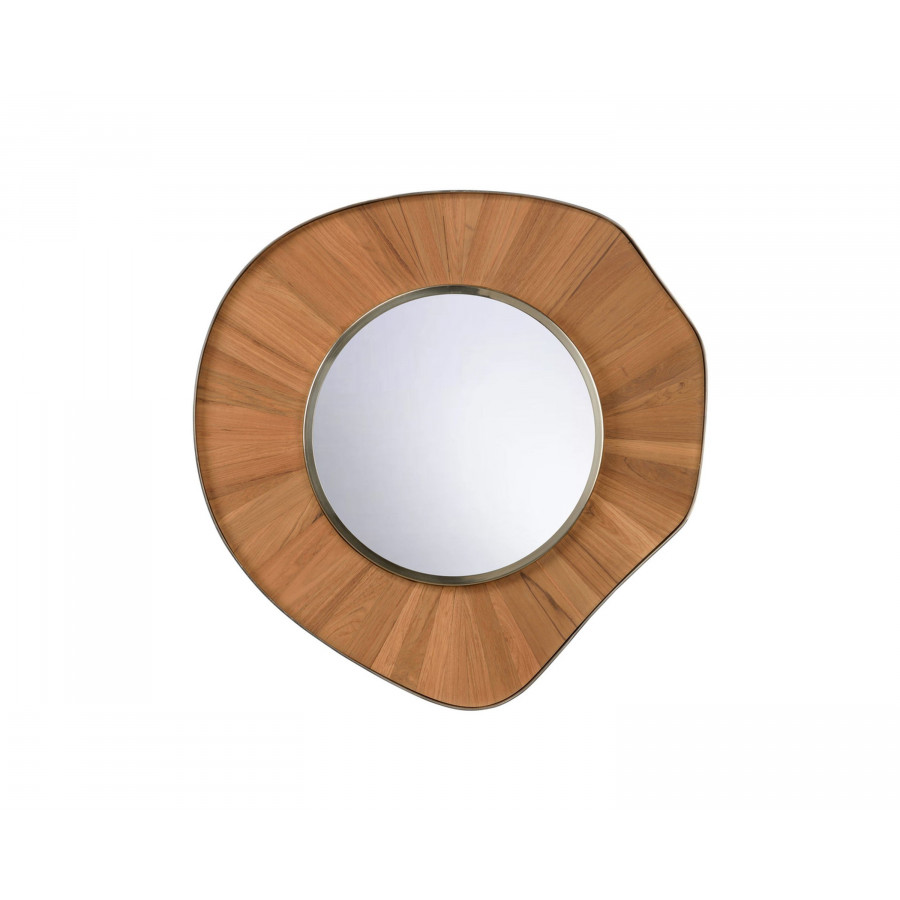 Wildwood - Pith Mirror in Organic/Brushed Nickel/Plain, Wood
