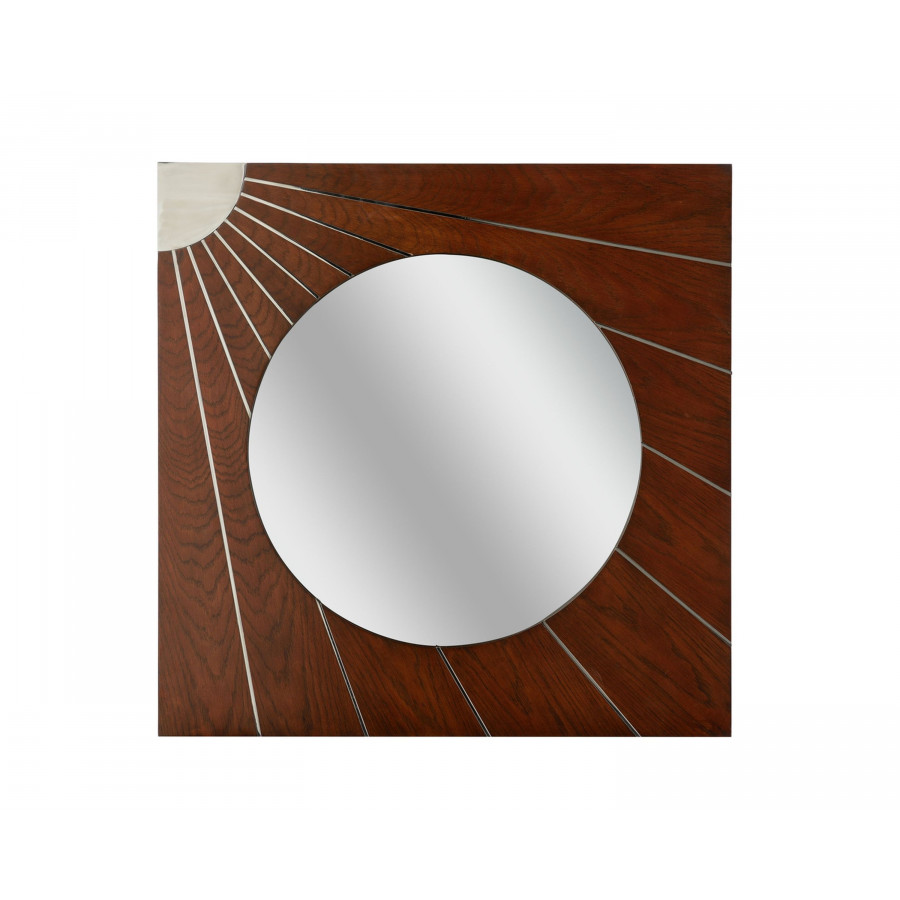 Whiteline Rene’ Mirror in Oak/Polished/Clear/Plain