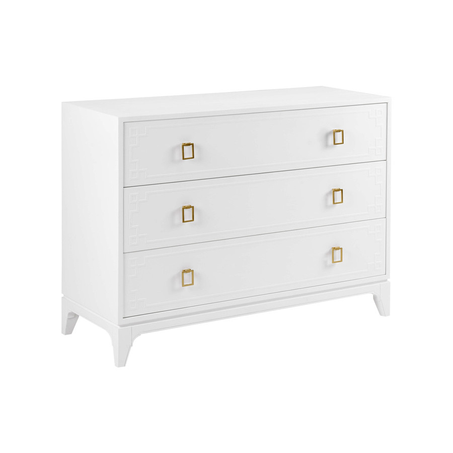 Wildwood - Greek Key Chest in Any Benjamin Moore Color, Wood
