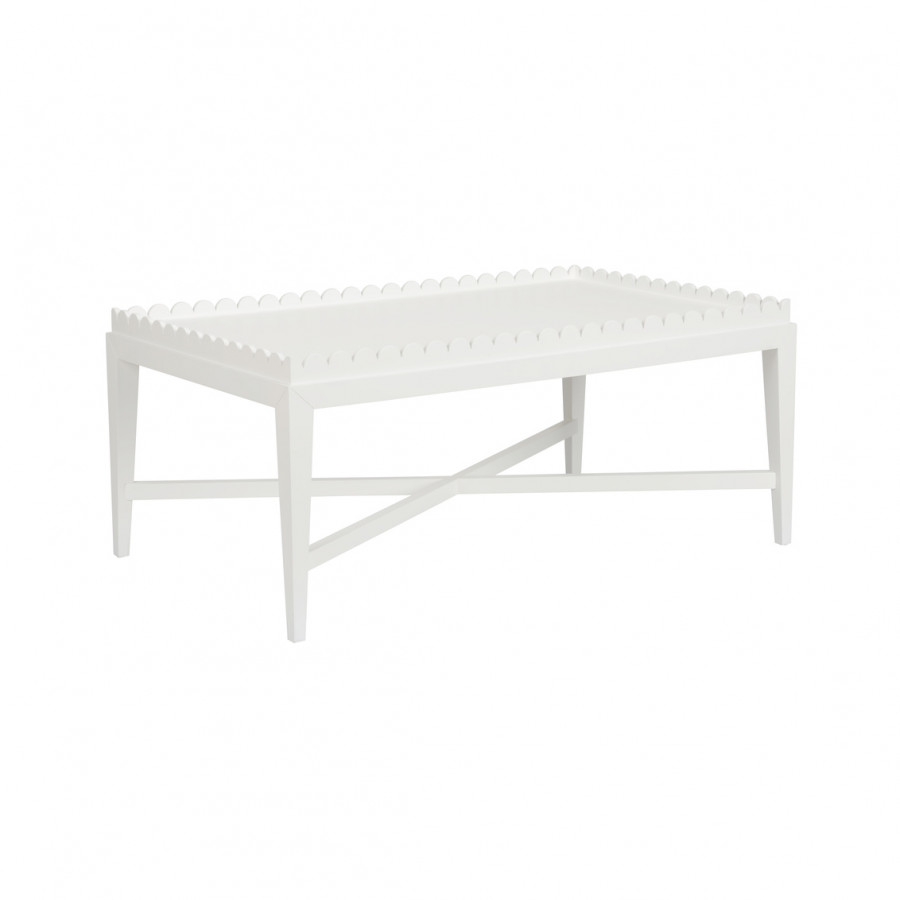 Wildwood - Scallop Coffee Table in Any Benjamin Moore Color, Wood