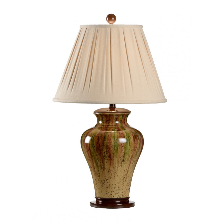 Wildwood - Drop Down Colors Lamp in Hand Painted, Porcelain