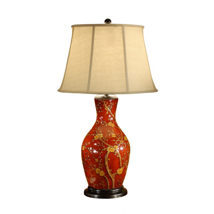 Wildwood - Blossoms Lamp in Red, Porcelain