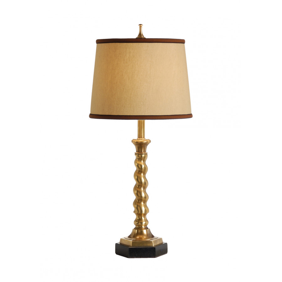 Wildwood - Rope Twist Candlestick Lamp in Polished, Brass