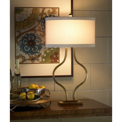 Wildwood - Brass Bow Lamp in Antique Brass, Metal