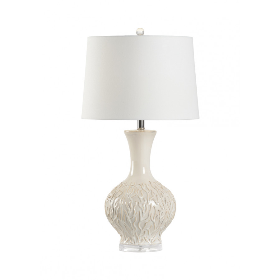 Wildwood - Sea Grass Lamp in Neutral Glaze, Ceramic/Porcelain