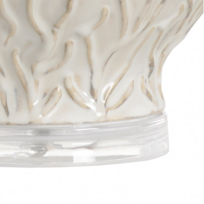 Wildwood - Sea Grass Lamp in Neutral Glaze, Ceramic/Porcelain
