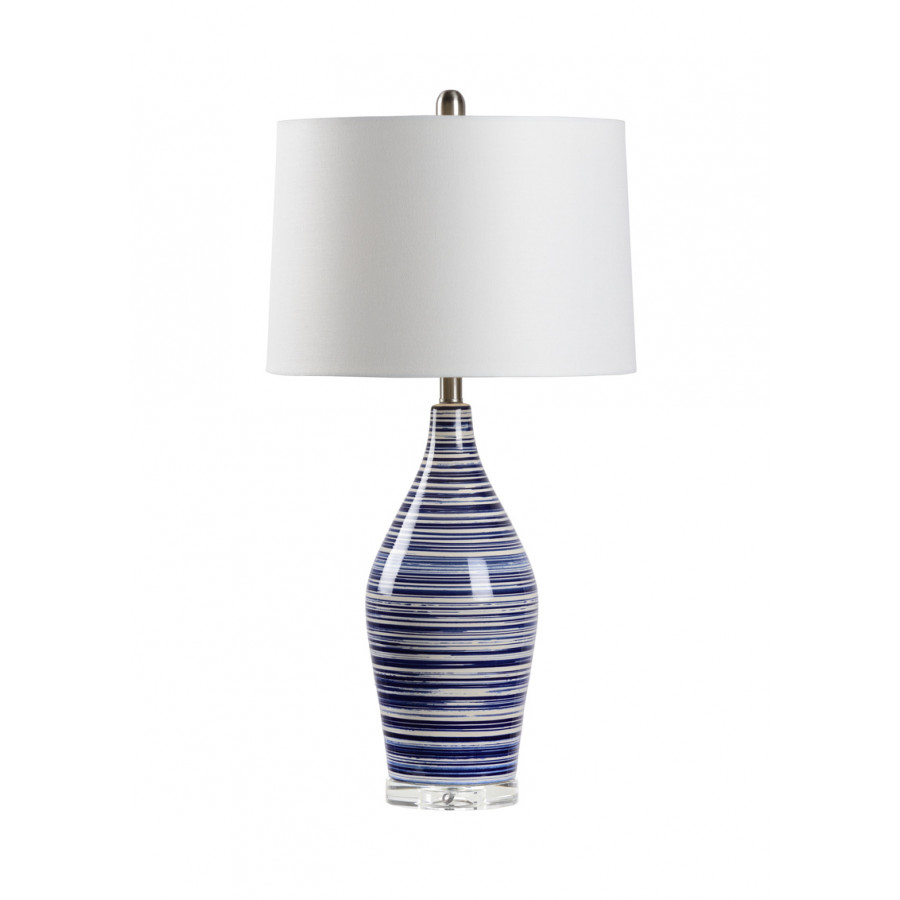 Wildwood - Declan Lamp in Blue/White Glaze, Ceramic/Porcelain