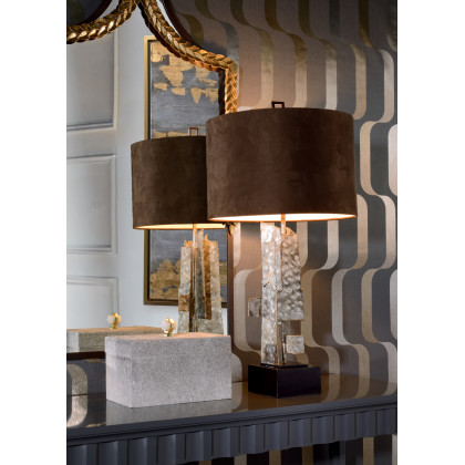 Wildwood - Kahn Lamp in Spotted White Wash Steel, Iron