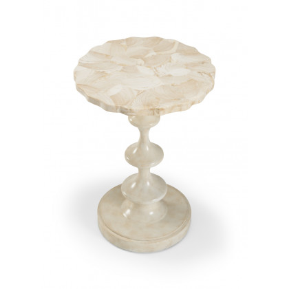 Wildwood - Nyah Table in Clamstone/Faux Shell, Shell/Wood