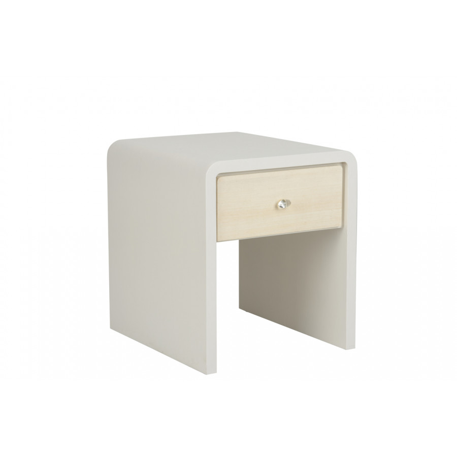 Wildwood - Charlie Bedside Table in Snow, Wood