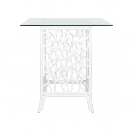Wildwood - Catania Table in White/Tempered, Small