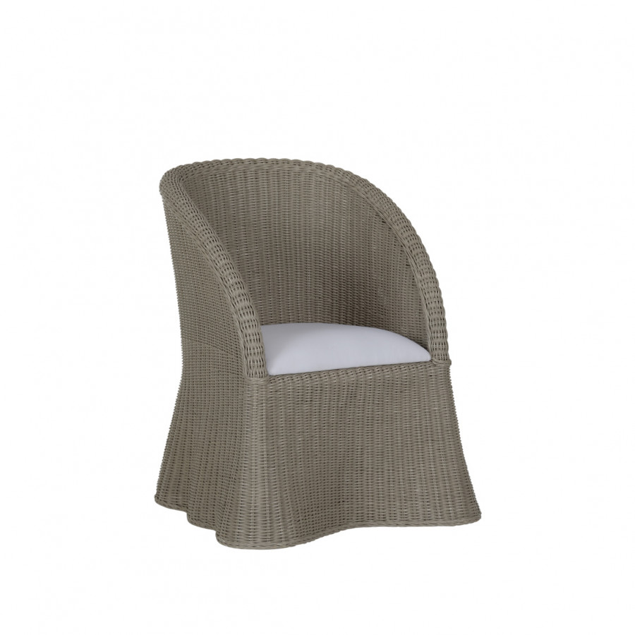 Wildwood - Savannah Tub Chair in Gray/White, Rattan